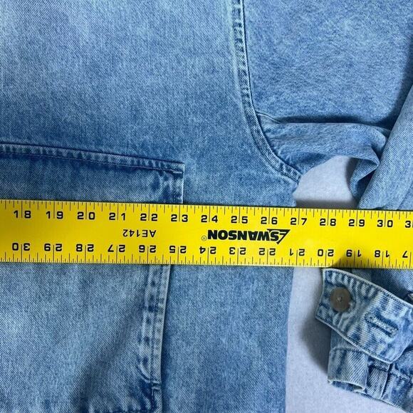 Gap Shirt Jacket Shacket Womens Plus XXL Blue Denim Lightweight Easy Utility - Picture 5 of 13